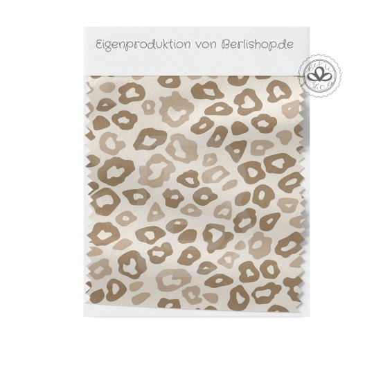 French Terry Sommersweat Leo Muster Beige Creme – 240 g/m² – 145 cm – Eigenproduktion