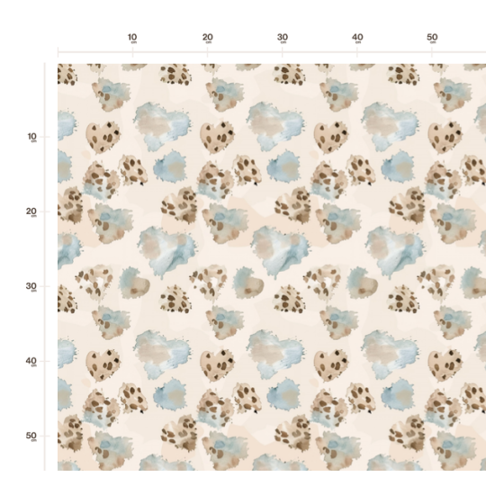 Weihnachten French Terry Sommersweat Pinguin Winter Leo Mütze Beige Hellblau – 240 g/m² – 145 cm – Eigenproduktion
