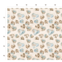 French Terry Sommersweat Leo Aquarell Muster Beige Hellblau Creme – 240 g/m² – 145 cm – Eigenproduktion