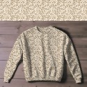 French Terry Sommersweat Leo Muster Beige Creme – 240 g/m² – 145 cm – Eigenproduktion