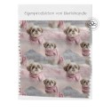 Weihnachten French Terry Sommersweat Shih Tzu Hund Schal Schnee Rosa – 240 g/m² – 145 cm – Eigenproduktion