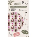 50 cm Baumwolle Canvas Shih Tzu Stoff Pink Beige – Hunde Muster Leo Karo Tierstoff Meterware 160 cm 153 g/m Eigenproduktion