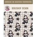 50 cm Baumwolle Canvas Shih Tzu Stoff Schwarz Beige – Hunde Muster Leo Karo Tierstoff Meterware 160 cm 153 g/m Eigenproduktion