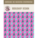 50 cm Baumwolle Canvas Weihnachten Tannenbäume Pink / Türkis – Meterware 160 cm 153 g/m² Eigenproduktion