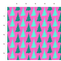 50 cm Baumwolle Canvas Weihnachten Tannenbäume Pink / Türkis – Meterware 160 cm 153 g/m² Eigenproduktion