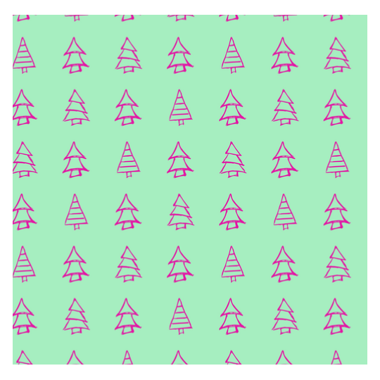 50 cm Baumwolle Canvas Weihnachten Tannenbäume Mint / Pink – Meterware 160 cm 153 g/m² Eigenproduktion