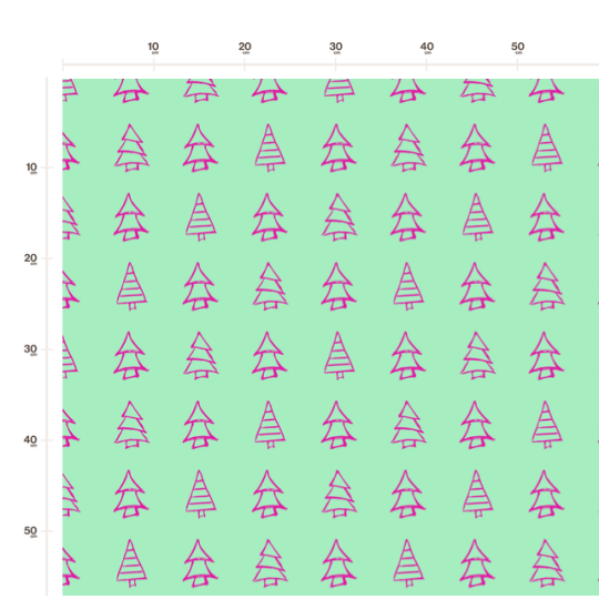 50 cm Baumwolle Canvas Weihnachten Tannenbäume Mint / Pink – Meterware 160 cm 153 g/m² Eigenproduktion