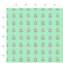 50 cm Baumwolle Canvas Weihnachten Tannenbäume Mint / Pink – Meterware 160 cm 153 g/m² Eigenproduktion