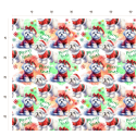 50 cm Baumwolle Canvas Weihnachten Malteser Hunde Rot – Merry Xmas 160 cm 153 g/m² Eigenproduktion