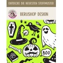 50 cm Baumwolle Canvas Haloween Halloween Geister Kürbis Hexenhut Sarg Grün Schwarz Weiß 160 cm 153 g/m² Eigenproduktion