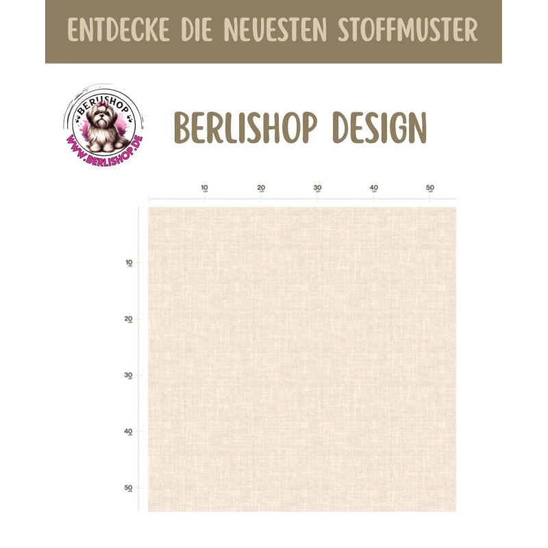 50 cm French Terry Sommersweat Uni Leinenoptik Beige Natur – 145 cm 240 g/m² Eigenproduktion