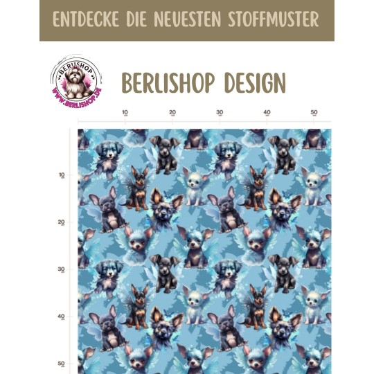 1m Coupon Weihnachten French Terry Sommersweat Weihnachtsmann Sonnenbrille Blau Rot – 240 g/m² – 145 cm – Eigenproduktion