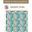 1m Coupon French Terry Sommersweat Chihuahua Weihnachten Türkis – 150 cm – Reaktivdruck – Eigenproduktion
