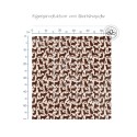 Baumwolle Canvas Stoff - viele Hunderassen als Silhouetten Braun Beige minimalistisch - hochwertige Eigenproduktion