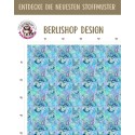 1m Coupon French Terry Sommersweat Wolf Fantasy Türkis Blau – 150 cm – Reaktivdruck – Eigenproduktion