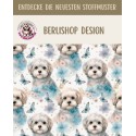 French Terry Sommersweat Malteser Stoff 145 cm  – Blumen & Schmetterlinge – 240 g/m²  – Eigenproduktion