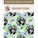 French Terry Sommersweat Shih Tzu  Stoff 145 cm – Regenbogen bester freund Motiv – 240 g/m² – Eigenproduktion