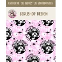 French Terry Hunde Stoff Shih Tzu 145 cm – Bester Freund Design Rosa – 240 g/m² – Eigenproduktion