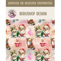 50 cm French Terry Sommersweat Chihuahua Weihnachten Rosa Rot Grün –145 cm 240 g/m² Eigenproduktion
