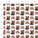 50 cm Alpenfleece Wintersweat Weihnachten Yorkshire Terrier Regenbogen – 150 cm – 300 g/m² – Eigenproduktion