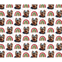 50 cm Alpenfleece Wintersweat Weihnachten Yorkshire Terrier Regenbogen – 150 cm – 300 g/m² – Eigenproduktion