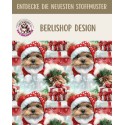 50 cm French Terry Sommersweat Yorkshire Terrier Weihnachten Geschenke Rot Mint –145 cm 240 g/m² Eigenproduktion