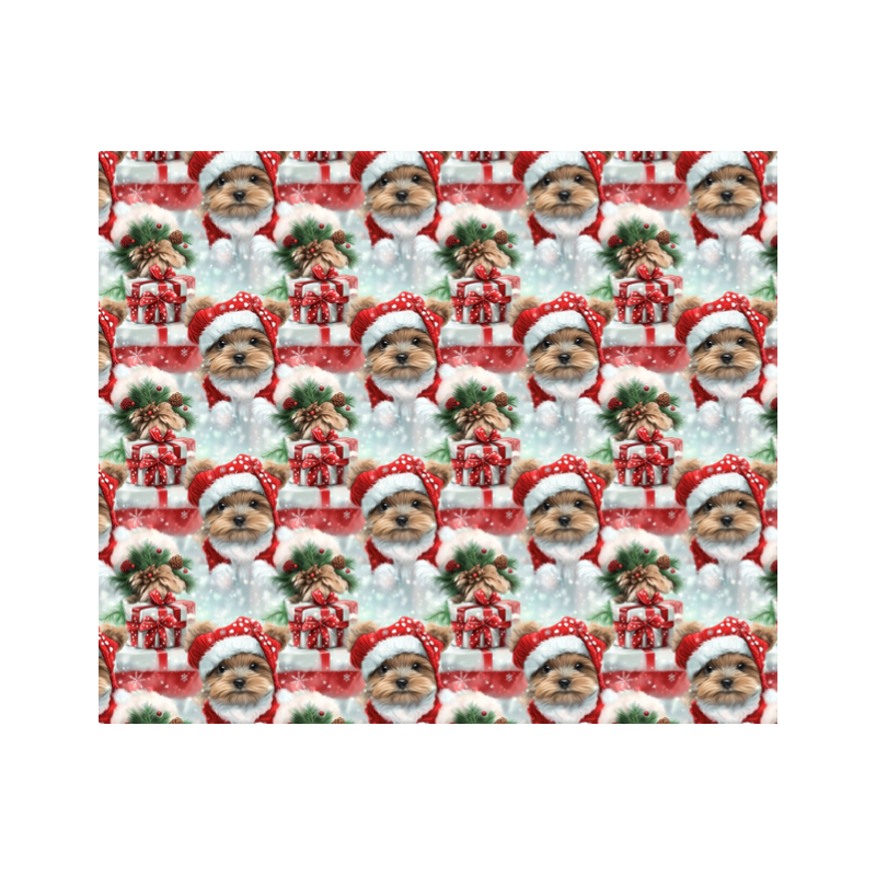50 cm French Terry Sommersweat Yorkshire Terrier Weihnachten Geschenke Rot Mint –145 cm 240 g/m² Eigenproduktion