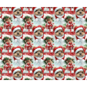 50 cm French Terry Sommersweat Yorkshire Terrier Weihnachten Geschenke Rot Mint –145 cm 240 g/m² Eigenproduktion