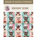 50 cm French Terry Sommersweat Hunde Weihnachten Geschenke Rosa Mint –145 cm 240 g/m² Eigenproduktion