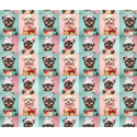 50 cm French Terry Sommersweat Hunde Weihnachten Geschenke Rosa Mint –145 cm 240 g/m² Eigenproduktion
