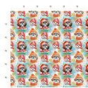 50 cm French Terry Sommersweat Shih Tzu Wintermützen Türkis Orange Rosa–145 cm 240 g/m² Eigenproduktion