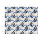 50 cm French Terry Sommersweat Shih Tzu Winter Schnee Blau Beige –145 cm 240 g/m² Eigenproduktion