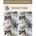 50 cm French Terry Sommersweat Malteser Winter Schnee Weiß Grau–145 cm 240 g/m² Eigenproduktion