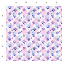 1m Coupon Glattes Minky Tiertatzen Pfoten Lila Rosa Blau – 150 cm – 380 g/m² – Eigenproduktion