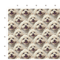 50 cm French Terry Sommersweat Malteser Malteser Hunde Beige Creme –145 cm 240 g/m² Eigenproduktion