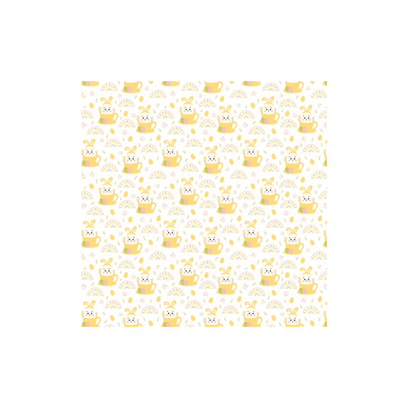 50 cm Oxford wasserfester Stoff Ostern Hasen Regenbogen Gelb Weiß Pastell –210 g/m –150 cm Meterware