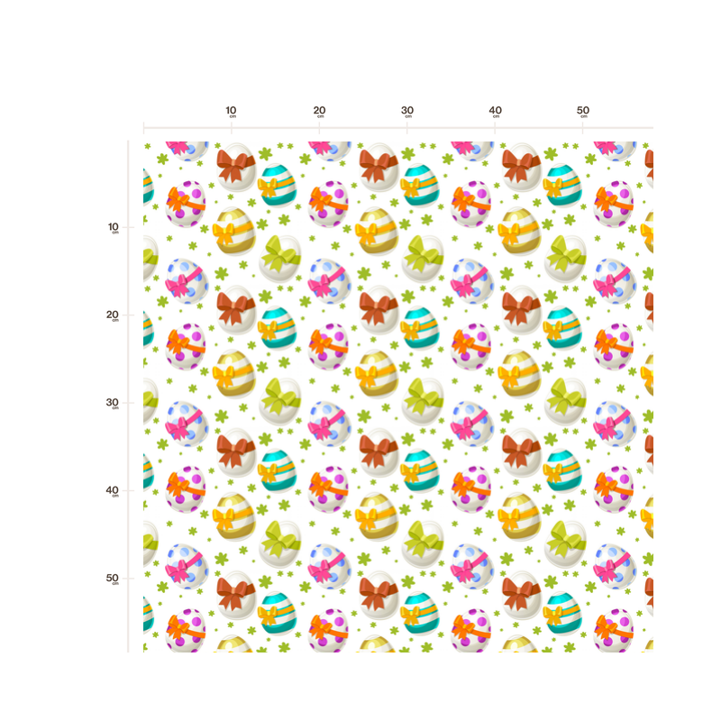 50 cm Oxford wasserfester Stoff Ostereier Schleifen Bunt Weiß –210 g/m –150 cm Meterware