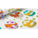 50 cm Oxford wasserfester Stoff Ostereier Schleifen Bunt Weiß –210 g/m –150 cm Meterware