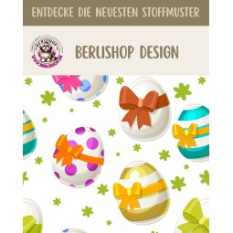50 cm Oxford wasserfester Stoff Ostereier Schleifen Bunt Weiß –210 g/m –150 cm Meterware