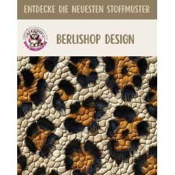 50 cm Oxford wasserfester Stoff Animal Print Leo Giraffe Beige Braun Schwarz–210 g/m –150 cm Meterware