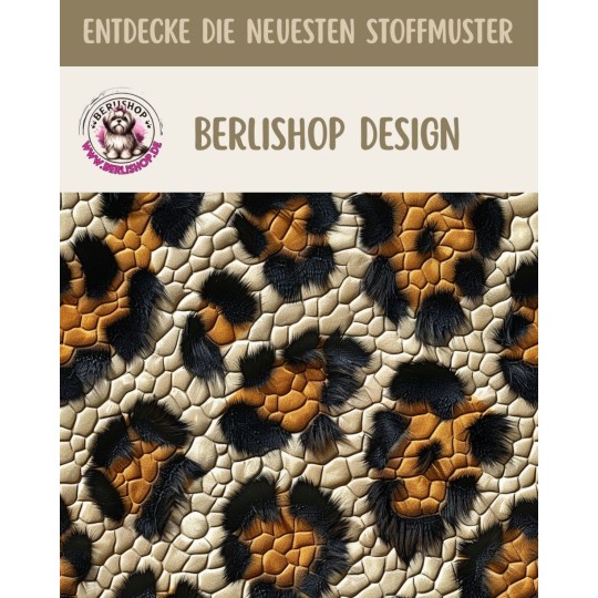 50 cm Oxford wasserfester Stoff Animal Print Leo Giraffe Beige Braun Schwarz–210 g/m –150 cm Meterware