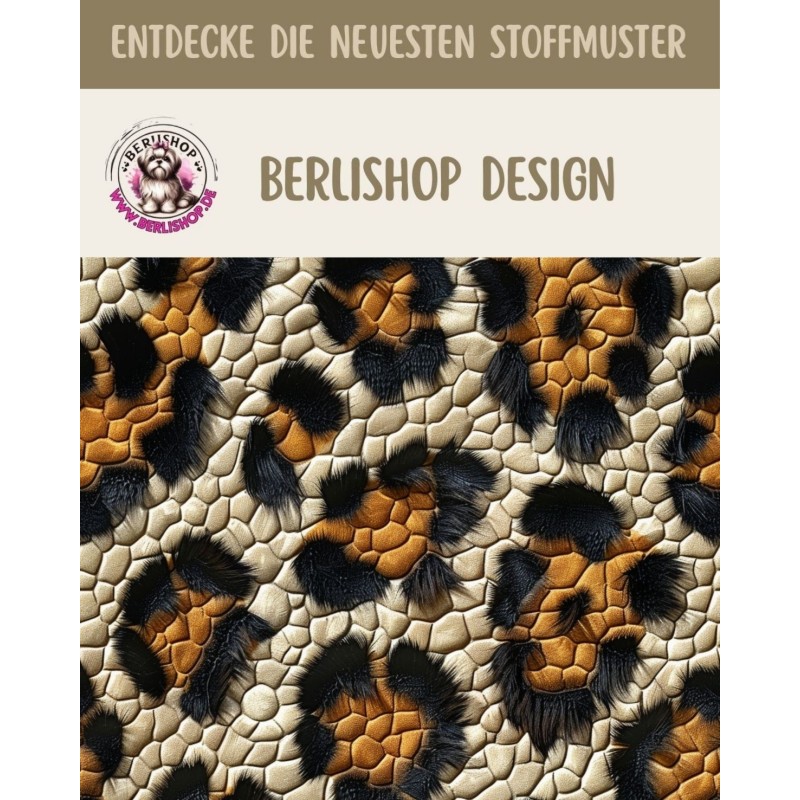 50 cm Oxford wasserfester Stoff Animal Print Leo Giraffe Beige Braun Schwarz–210 g/m –150 cm Meterware