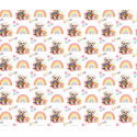 50 cm Alpenfleece Malteser Love Regenbogen Weiß Bunt kuschelig Weich 150 cm breit–300 g/m² Eigenproduktion