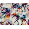 Jersey Einhorn Stoff 180 cm ( Überbreite) – Aquarell Regenbogen – 220 g/m² – Deko & Kleidung