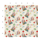 1m Coupon French Terry Sommersweat Einhorn Schule ABC Weiß Beige Bunt–240 g/m² – 145 cm – Eigenproduktion
