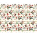 1m Coupon French Terry Sommersweat Einhorn Schule ABC Weiß Beige Bunt–240 g/m² – 145 cm – Eigenproduktion