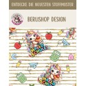 1m Coupon French Terry Sommersweat Einhorn Schule ABC Weiß Beige Bunt–240 g/m² – 145 cm – Eigenproduktion