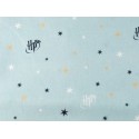 Lizenz Baumwolle Harry Potter Magie Items, Monogramm Eisblau Meterware PATCHWORK KINDERSTOFF