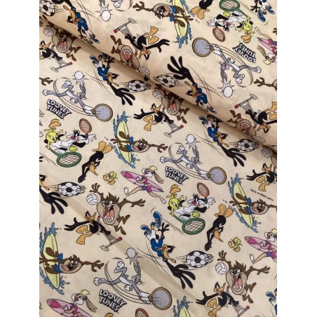 Lizenz Baumwolle Looney Tuns /Bugs Bunny /Tweety Daffy /Duck Meterware PATCHWORK KINDERSTOFF