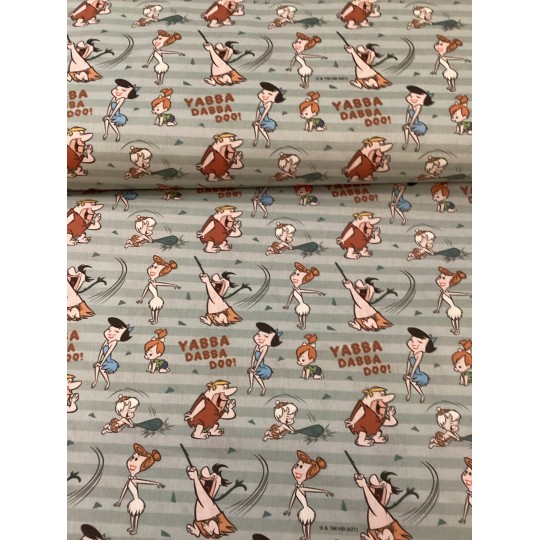 Baumwolle Lizenz 150 cm – Familie Feuerstein, The Flintstones  – 130 g/m²  – Kinder & Deko